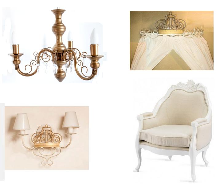 dossel para berço mosquiteiro tema coroa dourada principe princesa