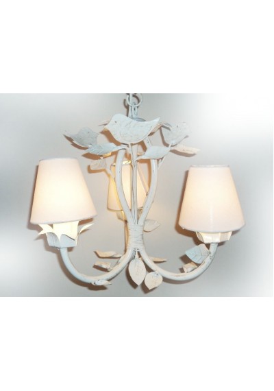 Lustre infantil Provençal com  passarinhos 