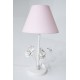 Abajur infantil chamonix com flores COR BRANCO