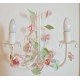 Arandela Nice Dupla 2 lâmpadas com flores ( lustre de parede)