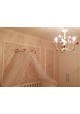 Dossel Paris 60  branco com flores cm em ferro