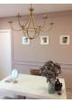 Lustre preto com dourado