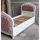 Cama Provençal solteiro princesa estofada e com gavetas