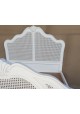 Cama King provençal com palhinha entalhes madeira maciça