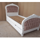Cama marquesa provençal estofada solteiro grades opcionais
