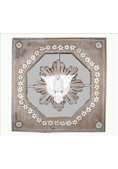 Quadro divino oitavado em madeira