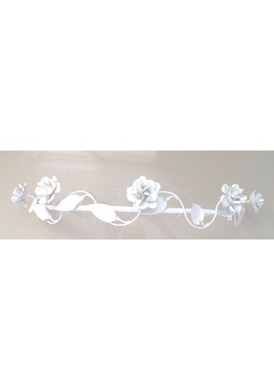 Dossel Paris 60  branco com flores cm em ferro