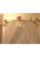 Dossel Paris 60  branco com flores cm em ferro