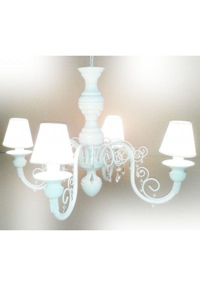 Lustre em ferro Chamon  com 4 lampadas e cúpulas