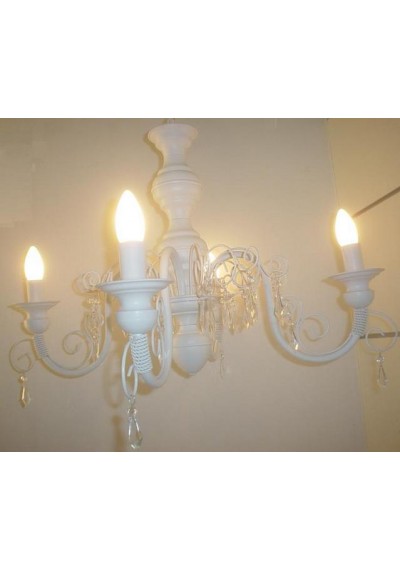 Lustre em ferro chamon torneado 4 lampadas grande 68 diam