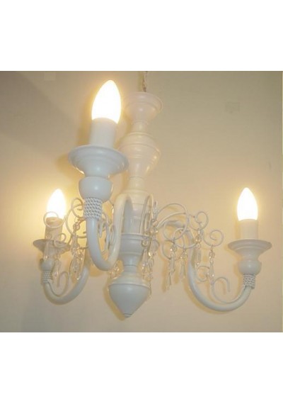 Lustre branco 3 lampadas unisex