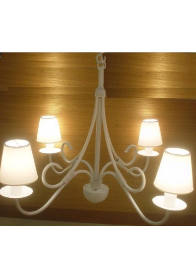 Lustre rustico em ferro 4 lampadas 