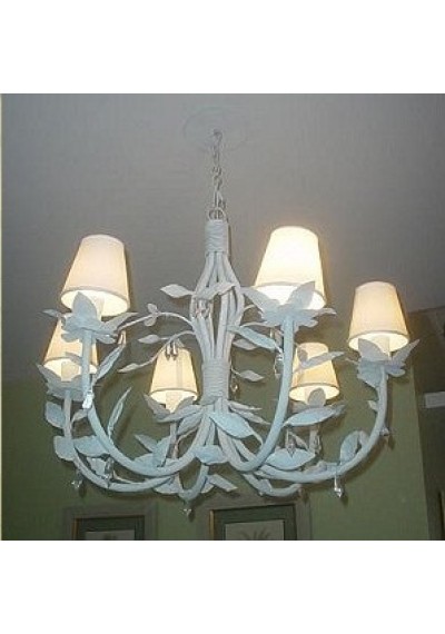 Lustre em ferro versalhes folhas