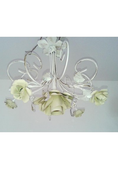 Lustre de teto 1 lampada com flor