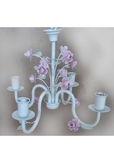 Lustre 4 hastes com flores     