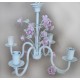 Lustre 4 hastes com flores     