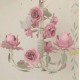 Lustre flores rosa e folhas verdes