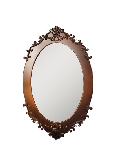 Moldura Oval madeira com entalhes