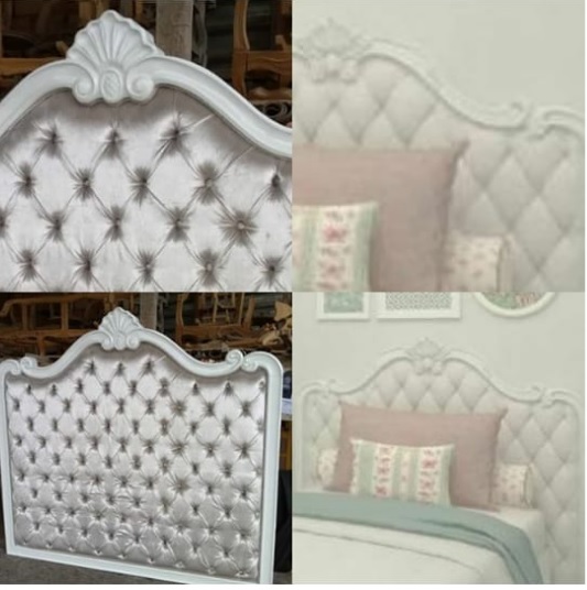 réplica de cabeceira de cama estilo provençal princesa